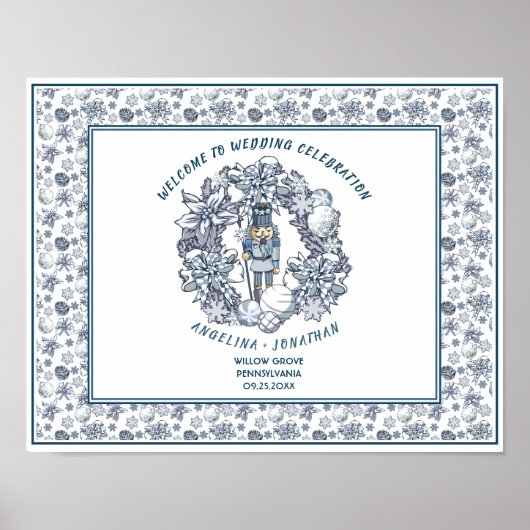 Poster Mariage de la couronne de noisette de Noël Bienven (Devant)