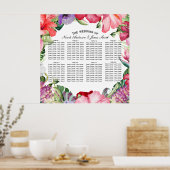 Poster Mariage de la couronne tropicale Hibiscus floral (Cuisine)