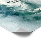 Poster mariage de la forêt d'hiver menu panneau (Coin)