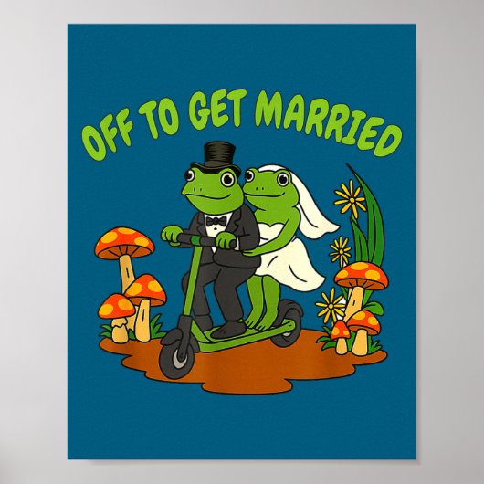 Poster Mariage de la future mariée sur le thème du mème d (Devant)