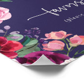 Poster Mariage de la Marine Floral Faveurs (Coin)