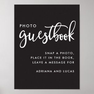Poster Mariage de la photo de script moderne