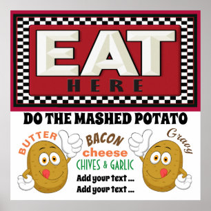 Poster Mariage de la station de pomme de terre pur