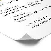 Poster Mariage de la typographie noir et blanc (Coin)