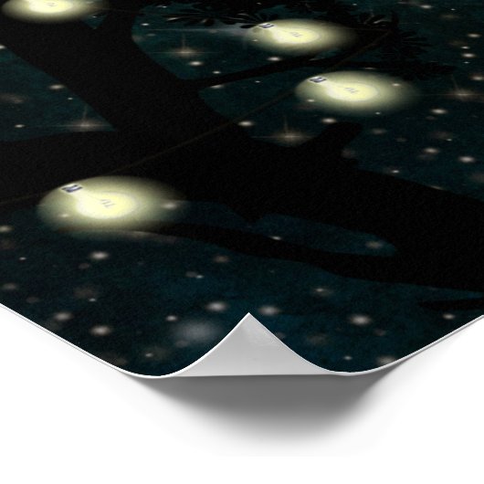 Poster Mariage de lanterne étoilée (Coin)