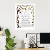 Poster mariage de l'arbre de vie (v) (Bureau à domicile)