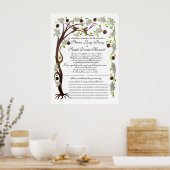 Poster mariage de l'arbre de vie (v) (Cuisine)