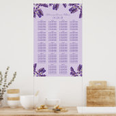Poster Mariage de lavande violette Sprigs Floral (Cuisine)