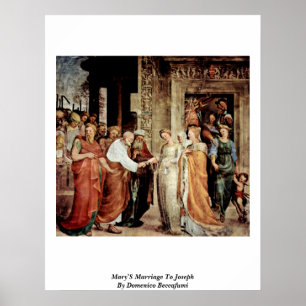 Poster Mariage De Marie À Joseph Par Domenico Beccafumi
