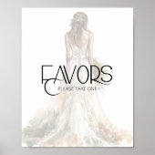 Poster Mariage de mariée Gown faveurs s'il vous plaît pre (Devant)