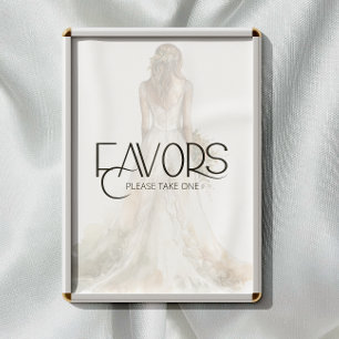 Poster Mariage de mariée Gown faveurs s'il vous plaît pre