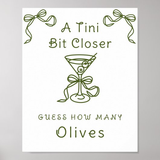 Poster Mariage de Martini - Combien d'olives (Devant)