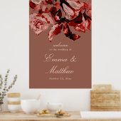 Poster Mariage de Maximalisme Floral Automne (Cuisine)