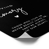 Poster Mariage de mémoire Black In Love Memorial 4x6 (Coin)