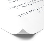 Poster Mariage de mi-été Signature Cocktail Menu Signe (Coin)