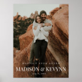 Poster Mariage de monogramme photo minime et élégant (Devant)