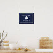 Poster Mariage de Navy Fleur de Lis (Cuisine)