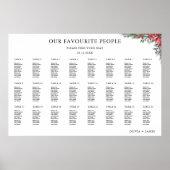 Poster Mariage de Noël - Modèle de la carte de siège (Devant)