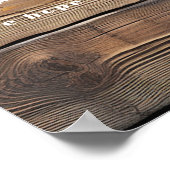 Poster Mariage de Noël Pin de Bois Rustique Ornements (Coin)