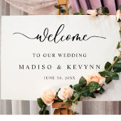 Poster Mariage de noms de couples de script moderne Affic