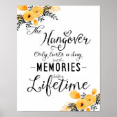 Poster Mariage de partie signer DRinks Bar imprimer (Devant)