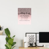 Poster Mariage de Parties scintillant Silver Blush Waches (Bureau à domicile)