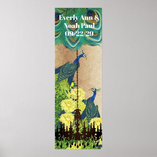 Poster Mariage de Peacock Roaring 20's (Devant)