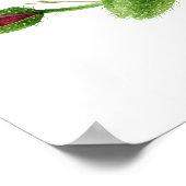 Poster Mariage de pépins rose aquarelle Bienvenue (Coin)