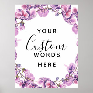 Poster mariage de pois doux violet créer votre propre per