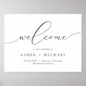 Poster MARIAGE de script ASHER Elegant Calligraphy (Devant)