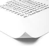 Poster Mariage de script noir moderne assis (Coin)