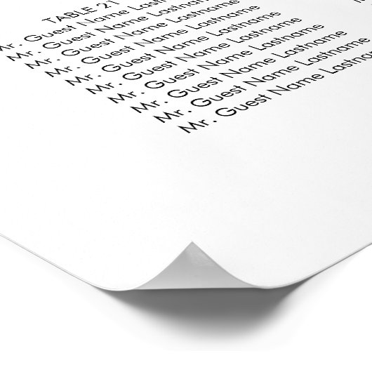 Poster Mariage de script noir moderne assis (Coin)