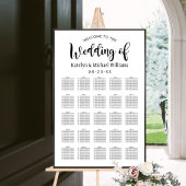 Poster Mariage de script noir moderne assis