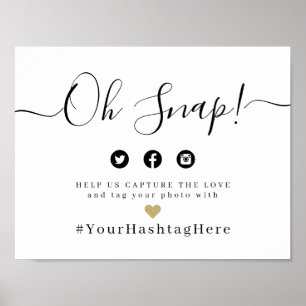 Poster Mariage de script simple et élégant