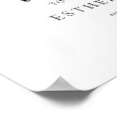 Poster Mariage de script vintage (Coin)