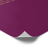Poster Mariage de table Gold 30 Cassis violet Cassis (Coin)