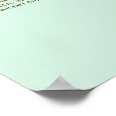 Poster Mariage de table Gold & Mint Green 30 (Coin)