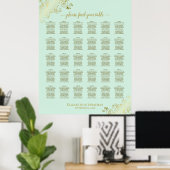 Poster Mariage de table Gold & Mint Green 30 (Bureau à domicile)