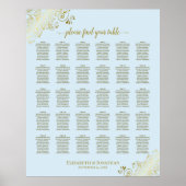 Poster Mariage de table Gold & Powder Blue 30 (Devant)