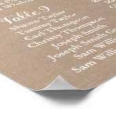 Poster Mariage de tour et dentelle, Rustique (Coin)