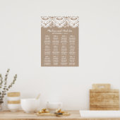 Poster Mariage de tour et dentelle, Rustique (Cuisine)