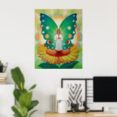 Poster Mariage de tournesol à l'affiche du soleil (Bureau à domicile)