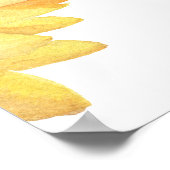 Poster Mariage de tournesol aquarelle (Coin)