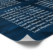 Poster Mariage de tournesol bleu de la marine russe Graph (Coin)