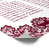 Poster Mariage de tournesol de Bourgogne rustique Graphiq (Coin)