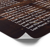 Poster Mariage de tournesol rustique en bois Graphique 8 (Coin)