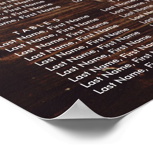 Poster Mariage de tournesol rustique en bois Graphique 8 (Coin)