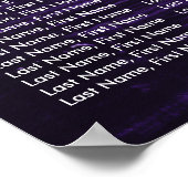 Poster Mariage de tournesol violet rustique Graphique 12 (Coin)