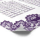 Poster Mariage de tournesol violet rustique Graphique 8 (Coin)