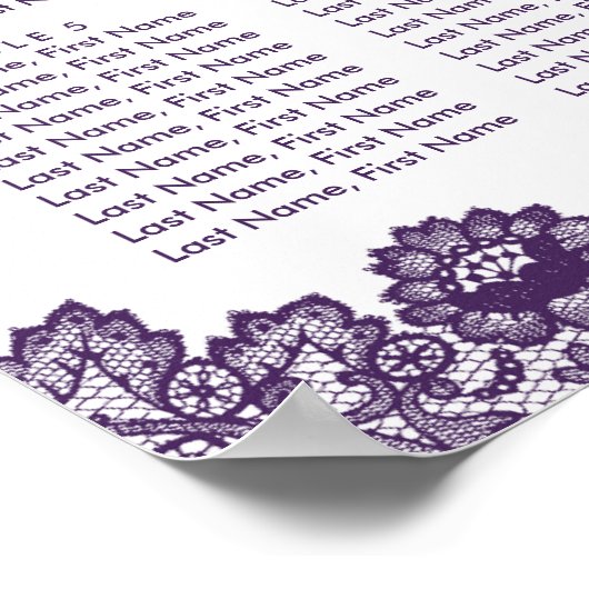 Poster Mariage de tournesol violet rustique Graphique 8 (Coin)